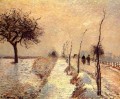Carretera en Eragny invierno 1885 Camille Pissarro